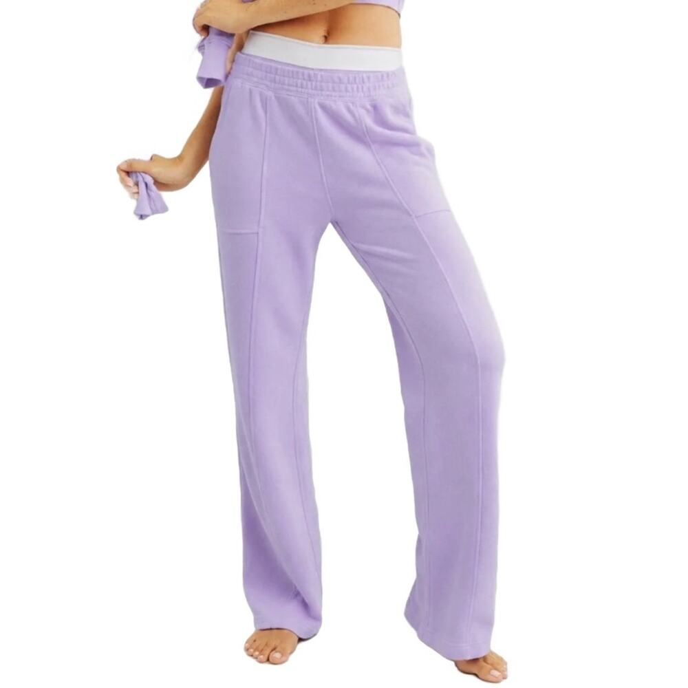 Women's Aerie Pastel Lilac Purple High Waisted House Party Skater Pants